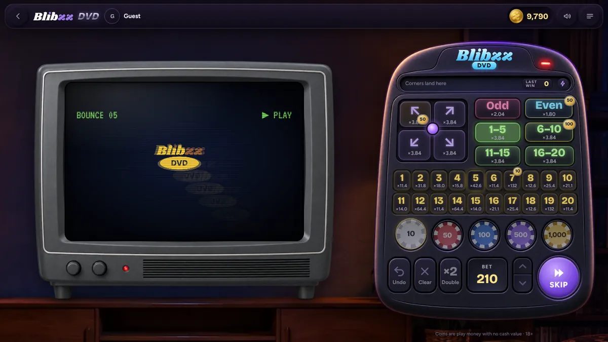 The DVD logo bouncing across the TV screen, bounce 5